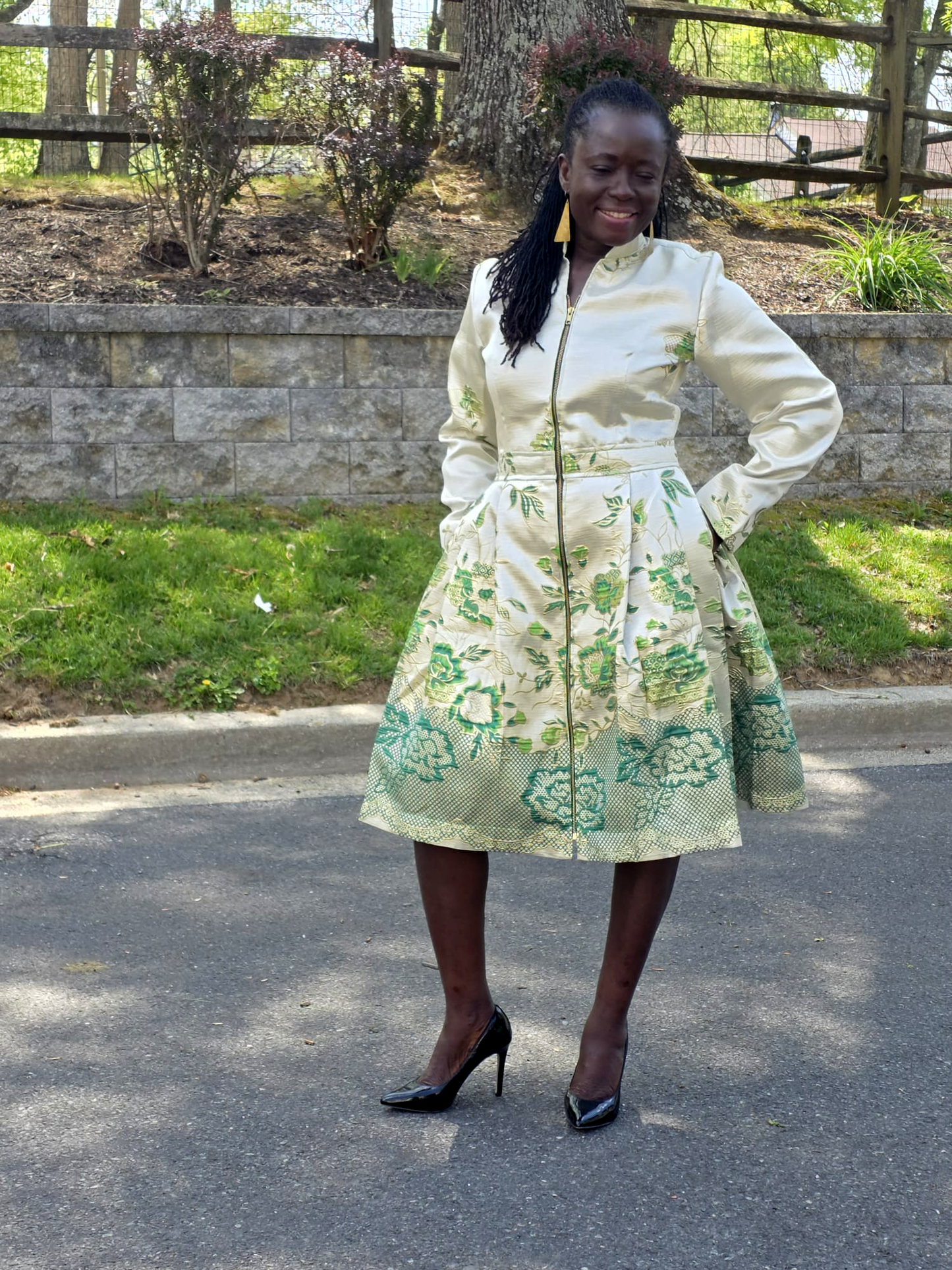AnnaTeiko Gilded Coat Dress