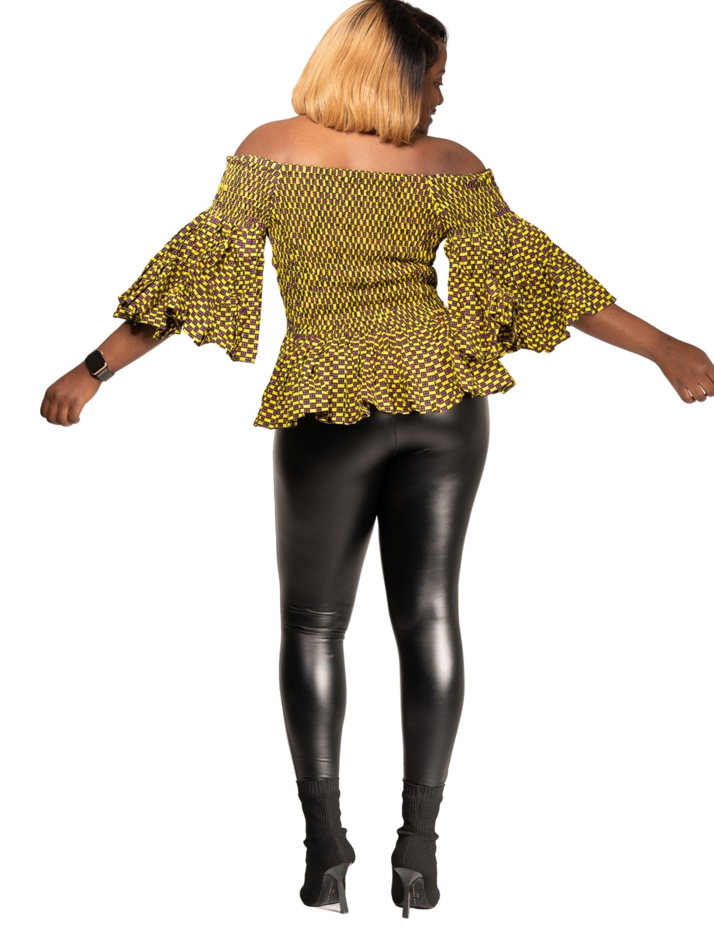 Dice elastic blouse