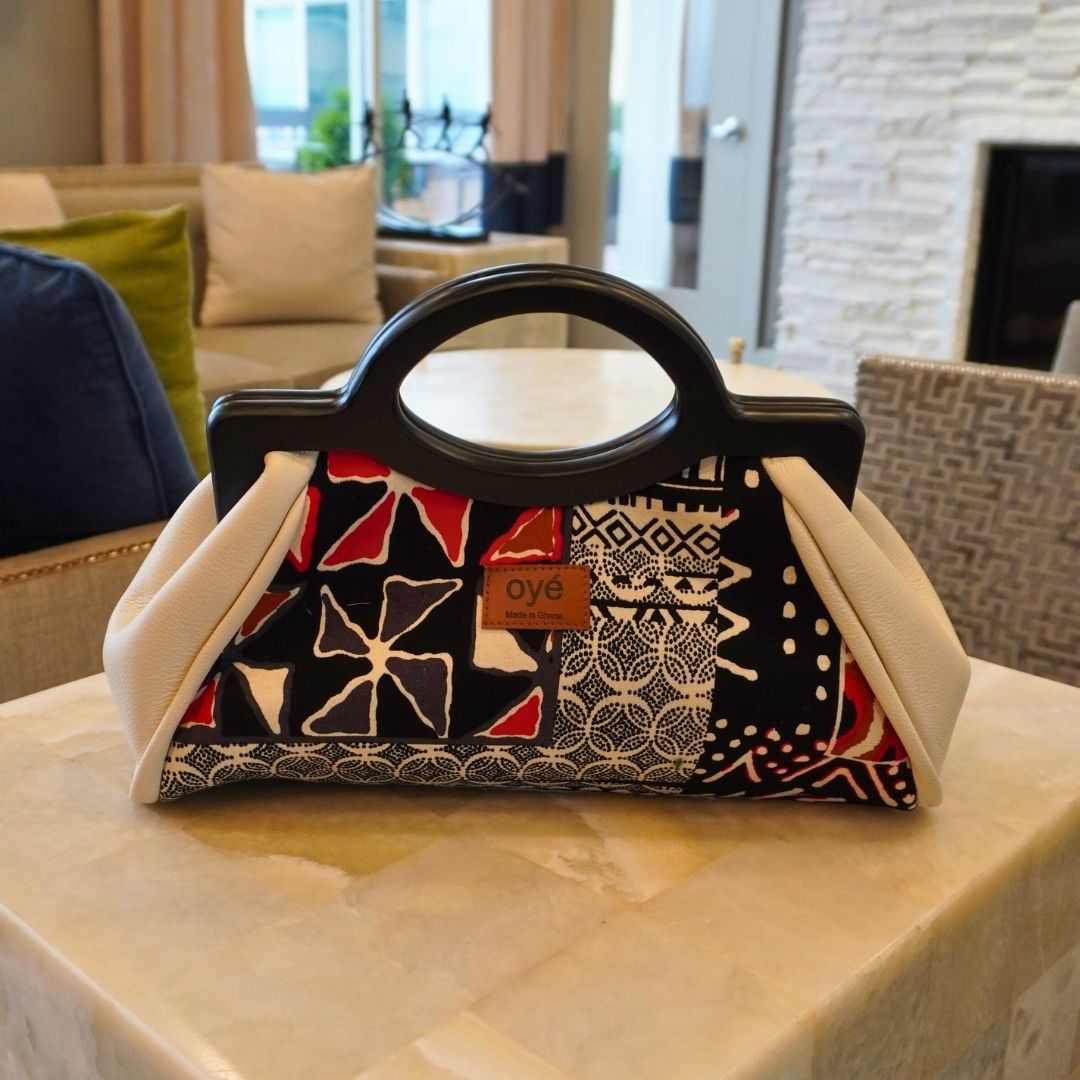 Handbag Oye - African Print Black