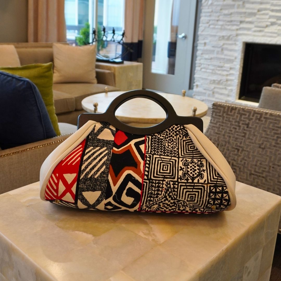 Handbag Oye - African Print Black