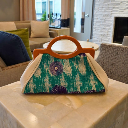 Handbag Oye - African Print Teal