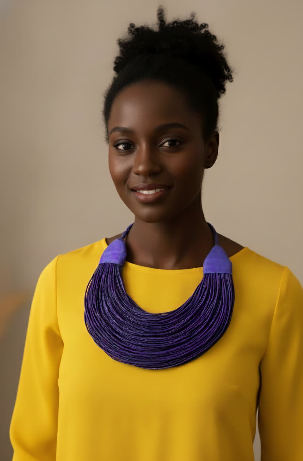 200 Strands Leather Necklace