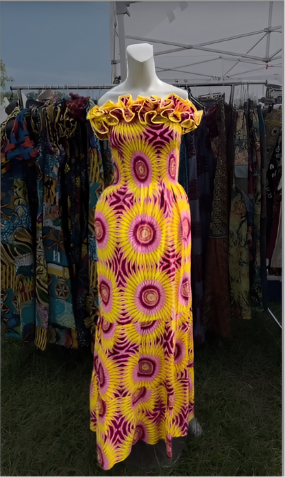 Jolie Strapless Dress Pink Floral