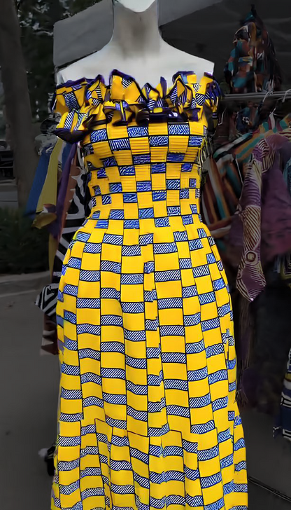 Jolie Strapless Dress Yellow