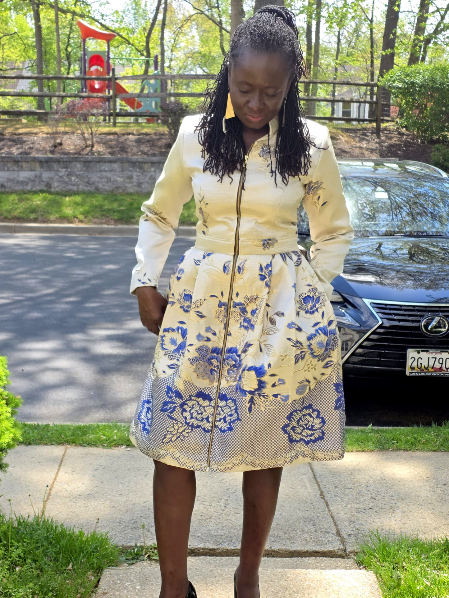 AnnaTeiko Gilded Coat Dress