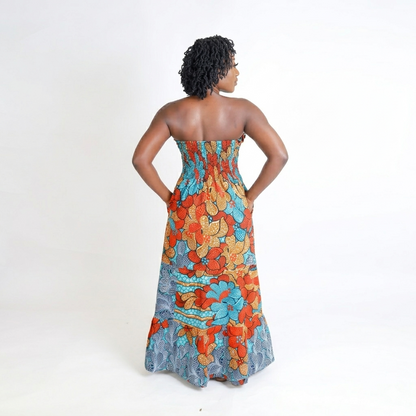 Jolie Strapless Dress Floral