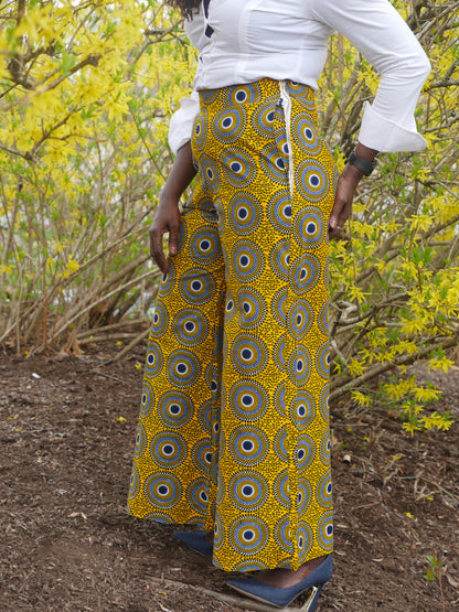 Annateiko Yellow Wide Leg Trouser