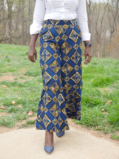Annateiko Blue Wide Leg Trousers