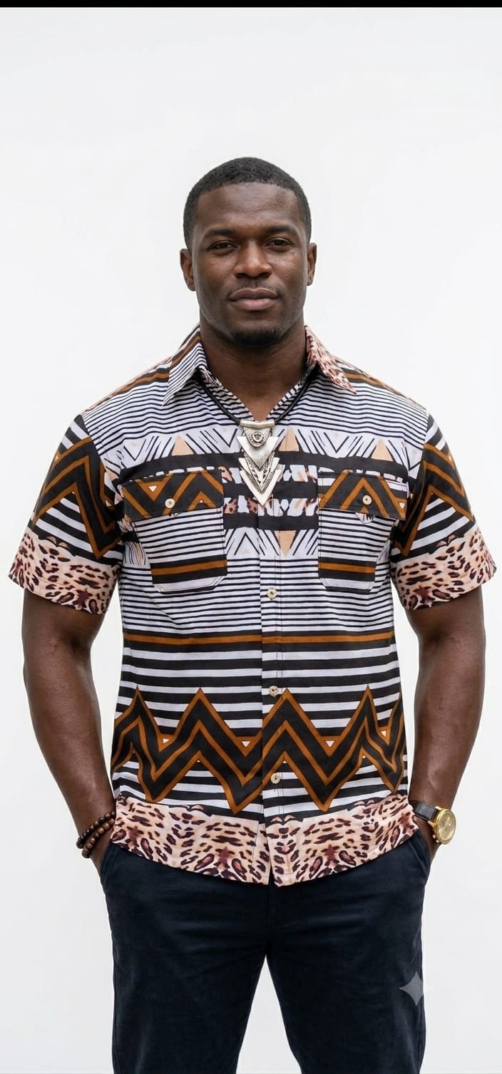 Tribal Maze Button-Up