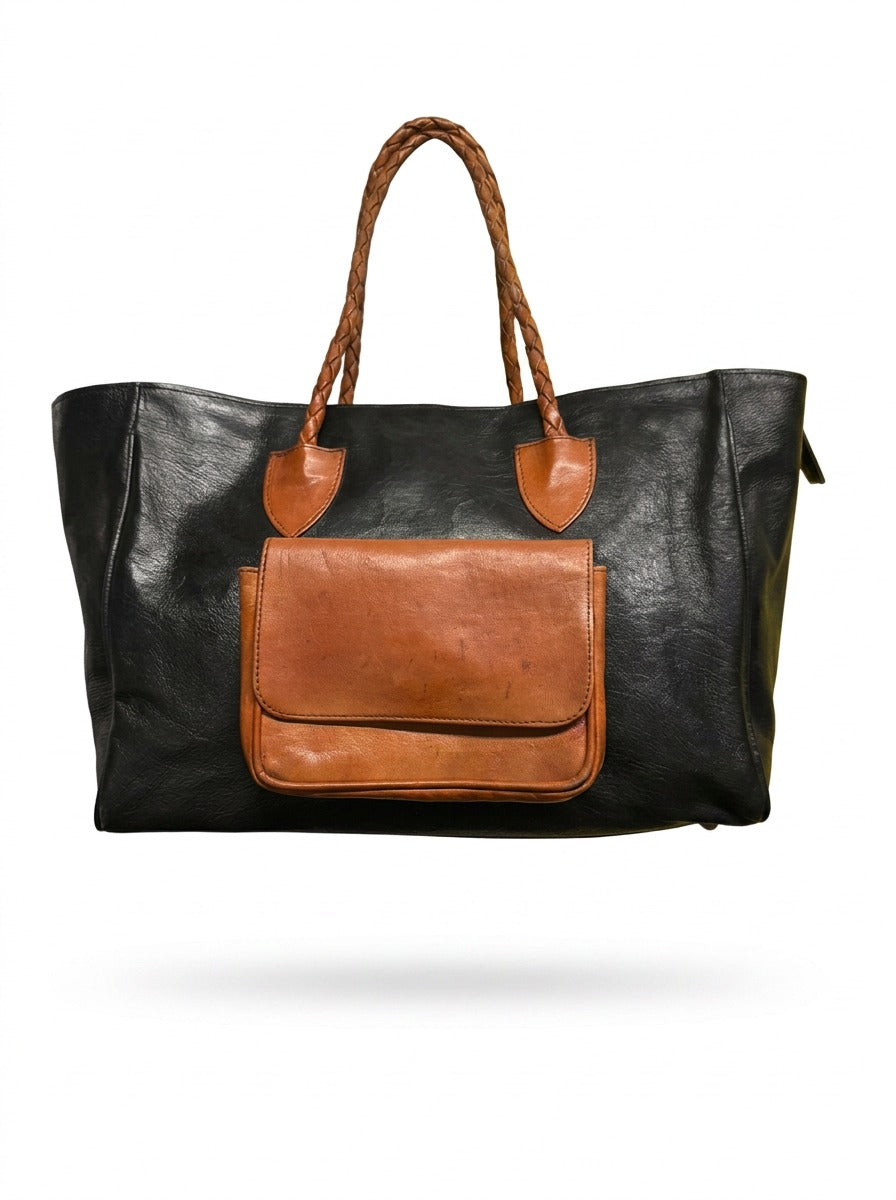 AnnaTeiko Black & Caramel Tote
