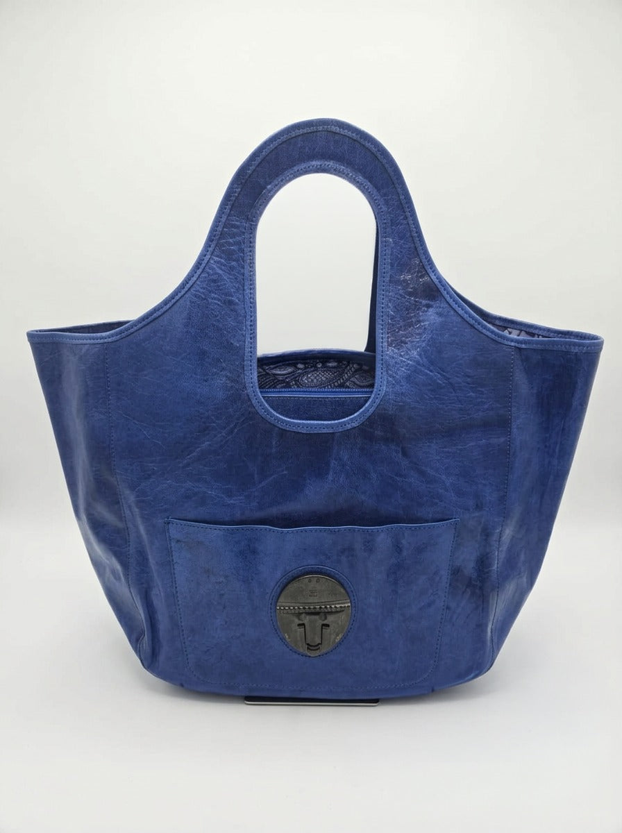 Deep Blue Cut-Out Tote