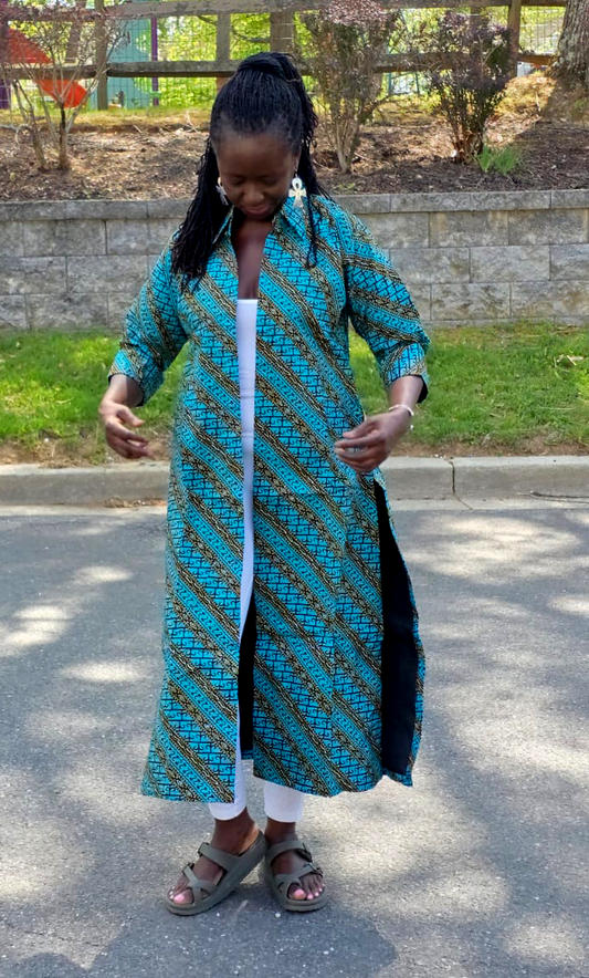 Turquoise & Gold Duster