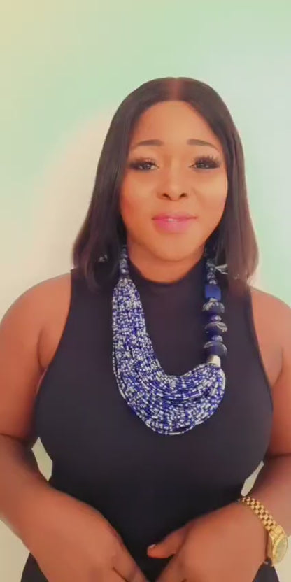 AnnaTeiko Indigo Wave Necklace