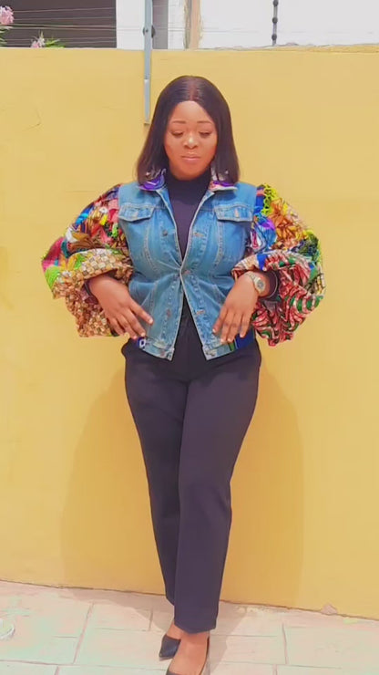 Puffy Sleeves Jeans Jacket