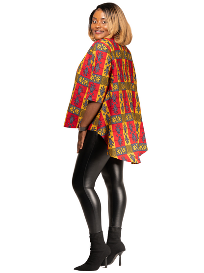 "A" Line hi-low blouse