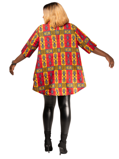 "A" Line hi-low blouse