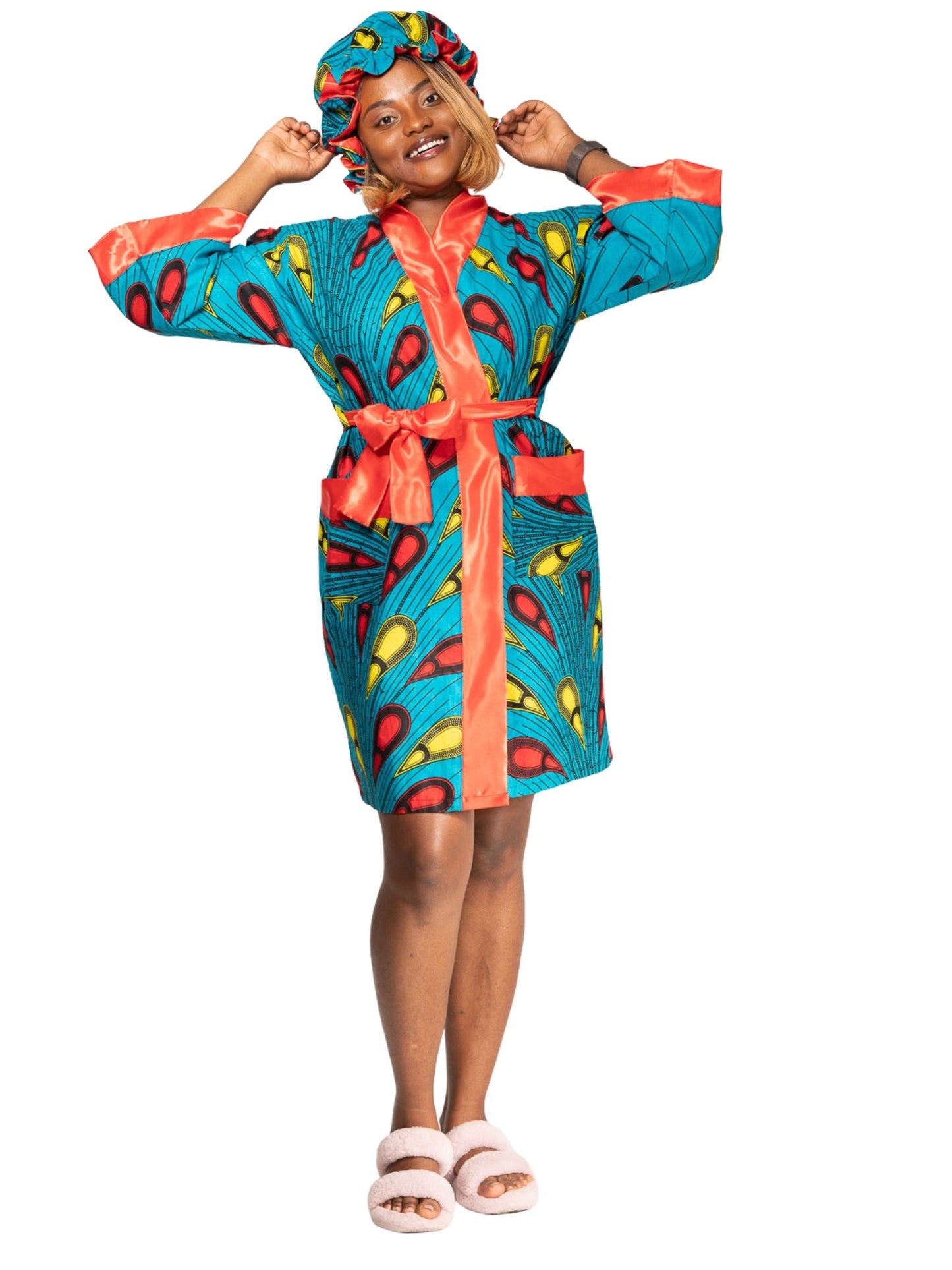 African Print Robe